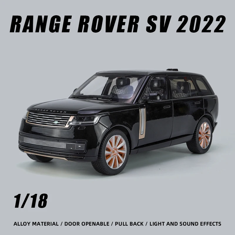 1:18 Land Range Rover SUV Alloy Car Model Diecast Metal Off road Vehicle Simulation Kids Miro Autos Car Toy Boy Fast and Furious