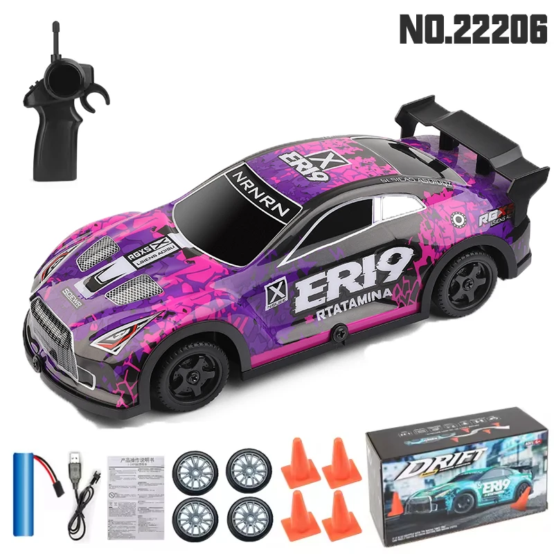 

WLtoys 22206 1/22 Scale RC Car LED Lights 2.4G 4WD High Speed 15Km/H Metal Chassis Off-Road Drift Electric Car Gift