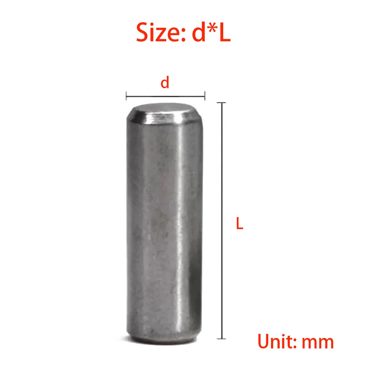 

304 Stainless Steel Cylindrical Pin M1 M1.5 M2 M2.5 M3 M4 M5 M6 M8 M10 M12 Solid Positioning Fixing Pin