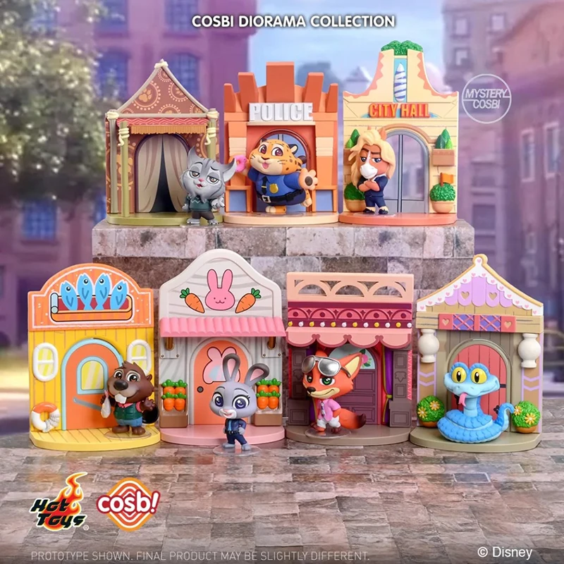 

Лидер продаж, Zootopia COSBI, сцена, слепая коробка, игрушка, мультяшная фигурка Джуди Ника, коллекционная модель, детские подарки на день рождения, Рождество