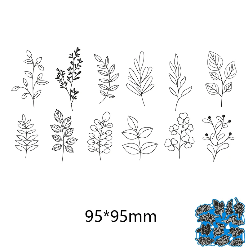 leaf Metal Cutting Dies Mold Scrapbooking Decoration Paper Cards Craft Knife Mould Blade Punch Template Embossing Stencils