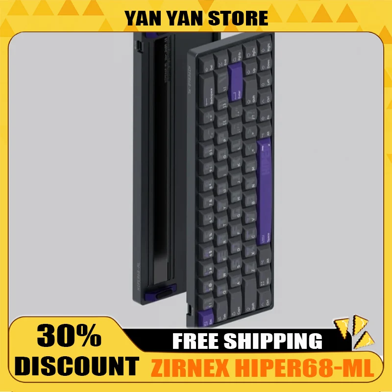 

ZIRNEX HIPER68-ML полностью алюминиевая короткая клавиатура с магнитным переключателем, проводная игровая клавиатура с RGB-подсветкой, изготовленная на заказ для ПК, аксессуары для геймеров