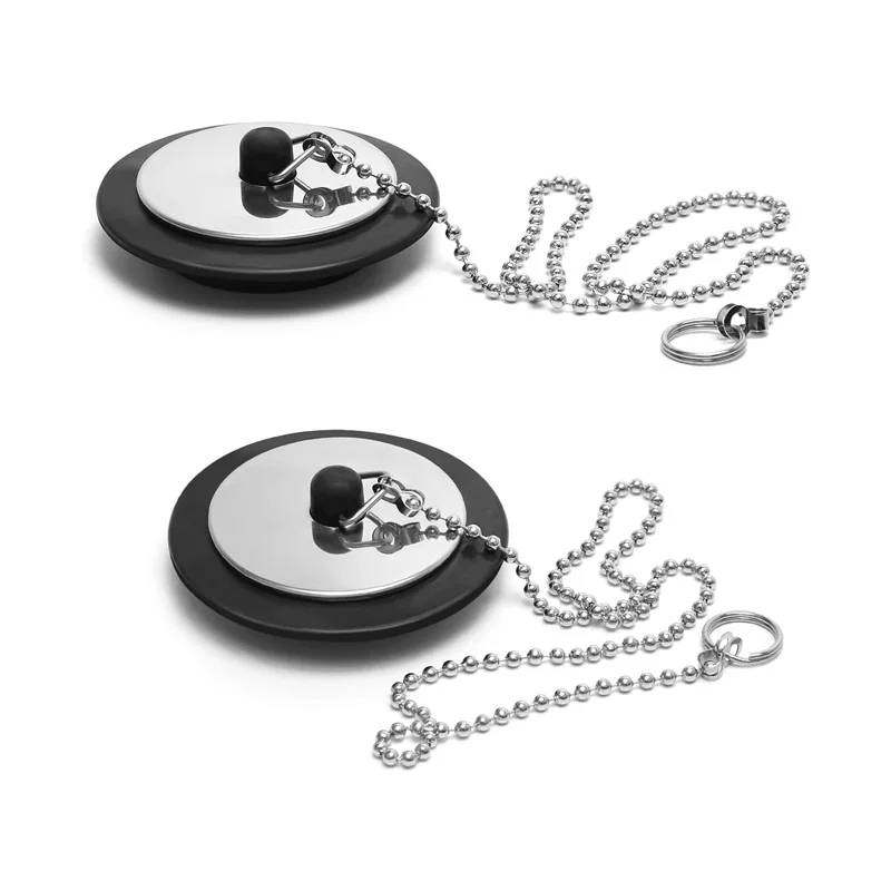 

Набор из 1/2/3 шт. универсальных заглушек для ванн и раковин с цепочкой 40 см, сменные пробки для слива в ванной и на кухне