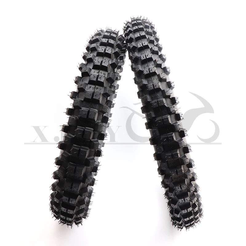 Off-Road Tires 90/100-14 70/100-17 with Tubes for Dirt Pit Bike Dirt Bike Motocross 14 Inch 17 Inch Front and Rear Wheels