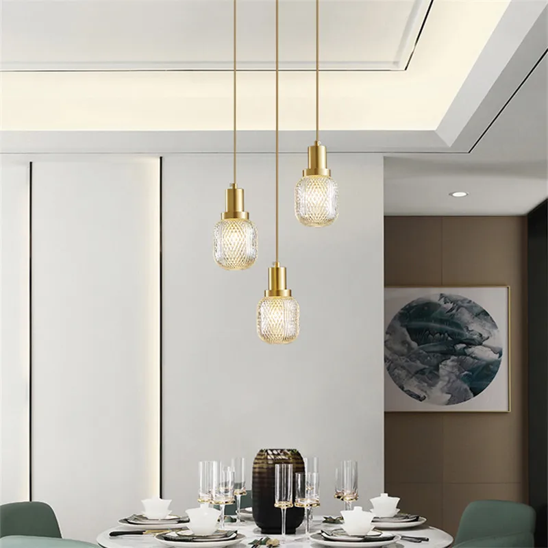 BERTH Modern Black Brass LED Pendant Lamp Creative Decorative Hanging Light For Home Bed Dining Room