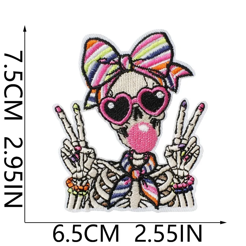 Creative Funny Halloween Patch Pumpkin Skull Embroidery Patches Gift Badge Accessory DIY Clothing Coats Jeans T-shirt Hat Bags