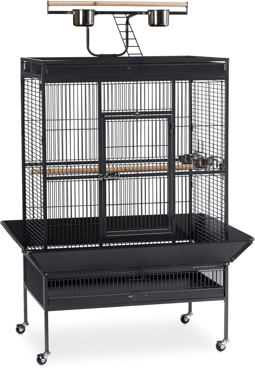 

Pet Products Wrought Iron Select Bird Cage 3154BLK, Black Hammertone, 36-Inch by 24-Inch by 66-Inch