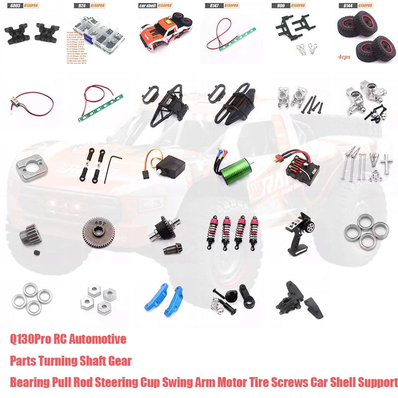 Repuestos de Fábrica, Accesorios de Repuesto para JJRC Q130 PRO 1:16, Piezas de Reparación para Auto RC de Alta Velocidad