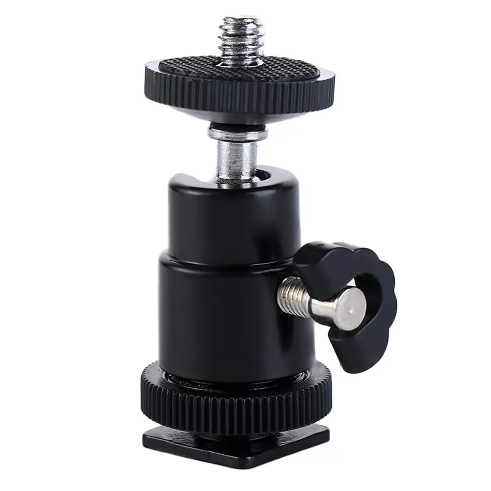 

Accessories 1/4" Screw Aluminum 360 Degree Rotary Mount Tripod Ballhead Holder Camera Tripod Tripod Ball Head Flash Bracket