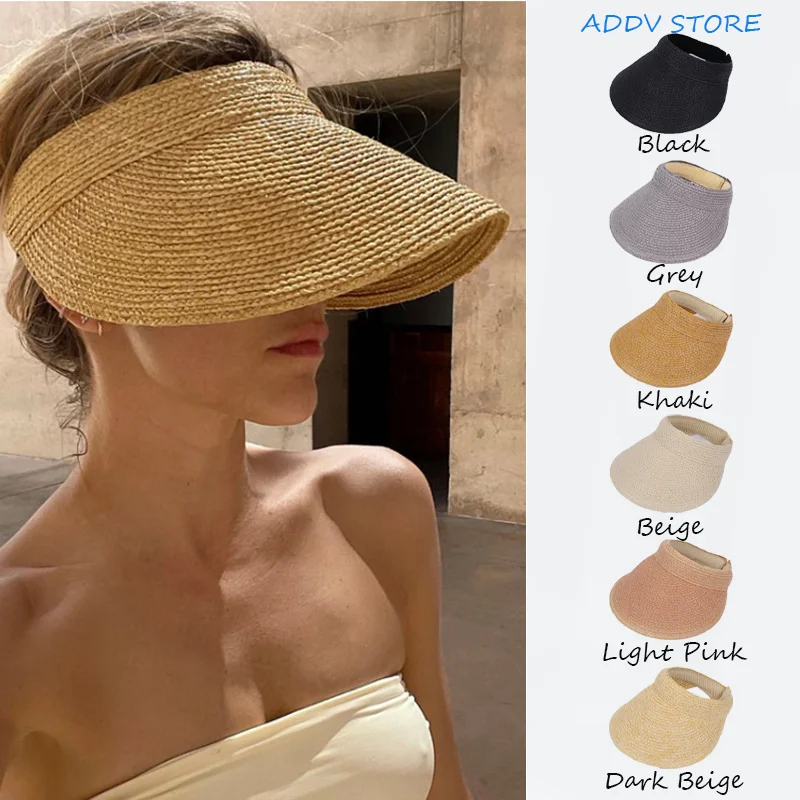 

Versatile Korean Style Sun Hat with Lafite Grass Headband for Women's Summer Outdoor Activities