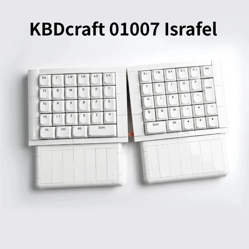KBDcraft 01007 Israfel Assembly Building Block Split Keyboard 50% Orthogonal Layout Low Profile Mechanical Keyboard DIY Assembly