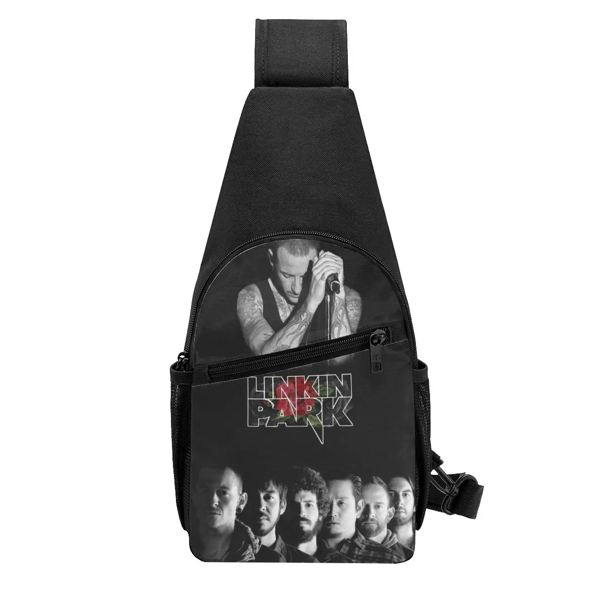 L-Linkin Hot Band Park American Rock Band Chest Bag Men Sling Crossbody Backpack Chest Bag Traveling Hiking Daypack Shoulder Bag