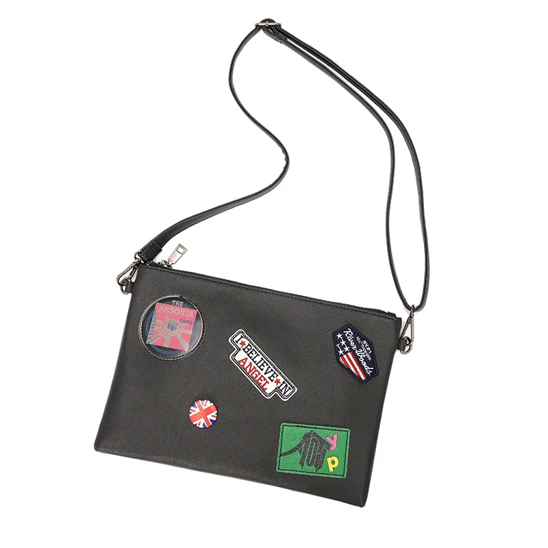 Stylish Korean Hand Clutch Bag with Badge Design