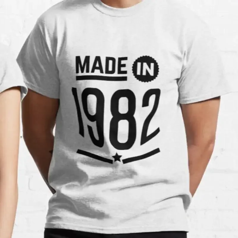 Made In 1982 T shirt Birthday Year Bday 100 Cotton