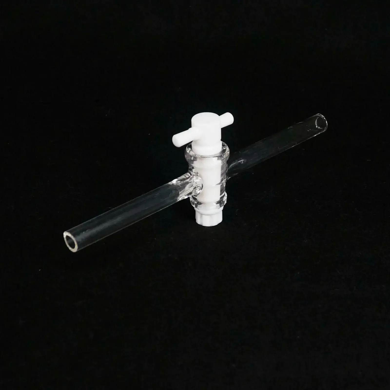 2mm/3mm/5mm Bore High Vacuum PTFE Stopcock Straight Glass Hollow Plug Lab