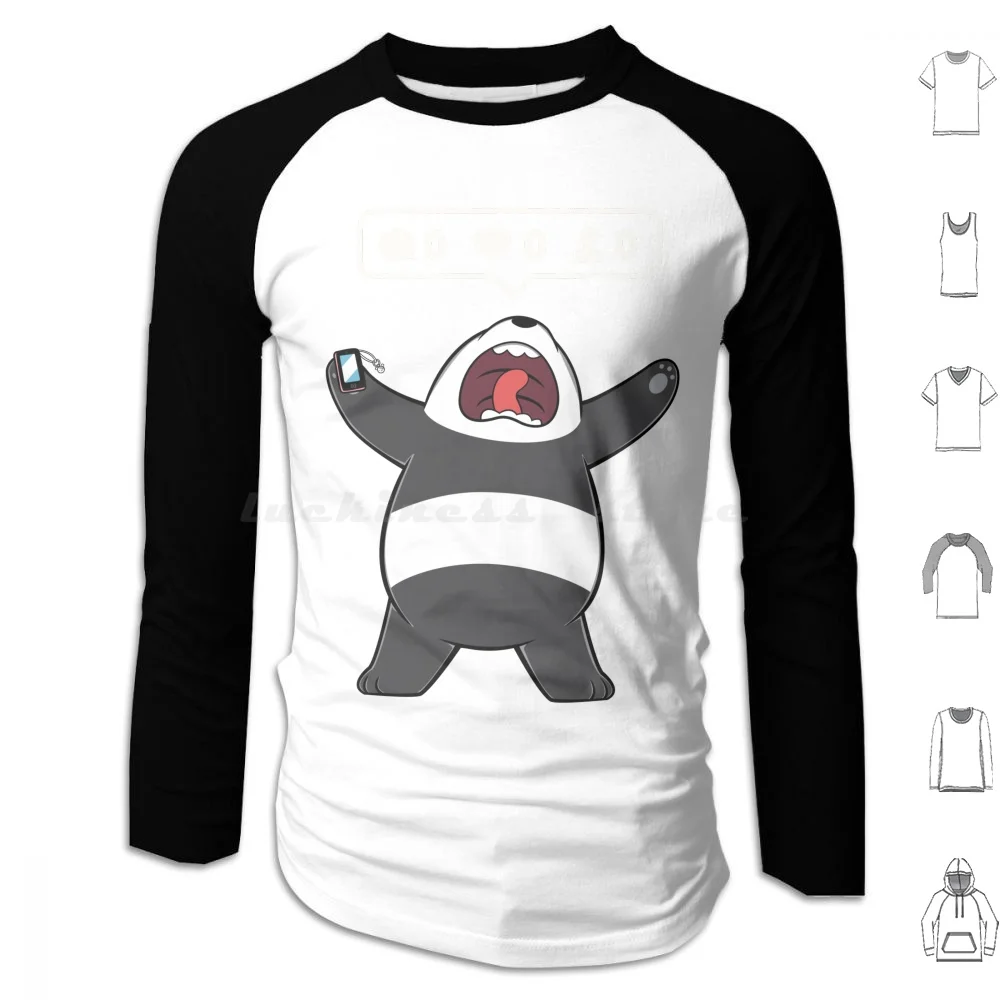 

Жизнь в прямоугольной форме толстовки с длинным рукавом панда медведь мультфильм гризли ледяной поляр крутая милая анимация ТВ Гамбол