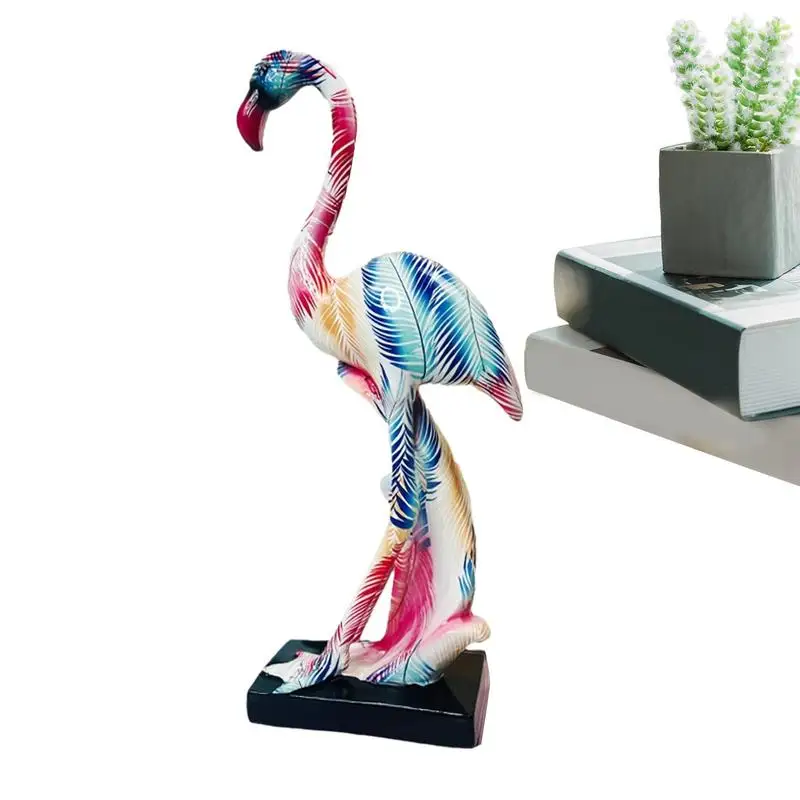 Flamingo Figurines Resin Animal Graffiti Flamingo Figurines Home Decoration Flamingo Statue Crafts Flamingo Ornament For Leisure