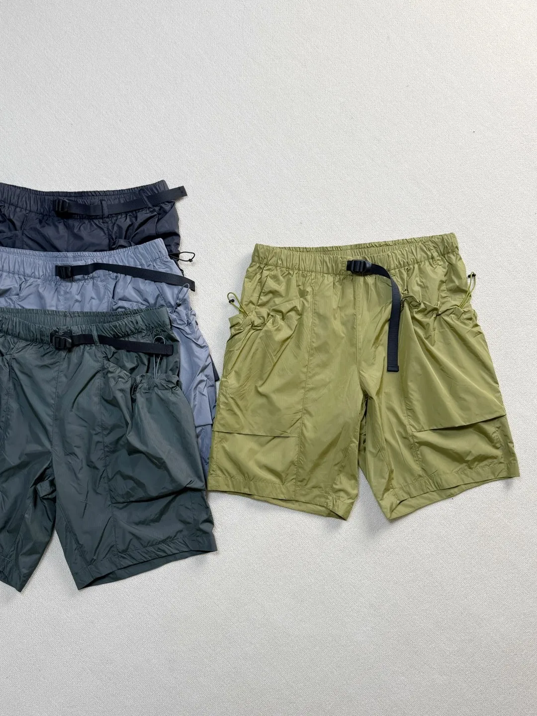 Lightweight Outdoor Function Multi-Pocket 20D Tear-Resistant Metal Nylon 3D Tailoring Shorts Straight Leg mid Waist Universal
