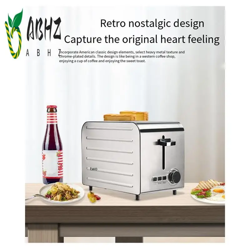 

ABHZ-тостер с автоматическим отключением — очень широкие слоты и съемный поднос для крошек с откидной крышкой и вилкой европейского стандарта