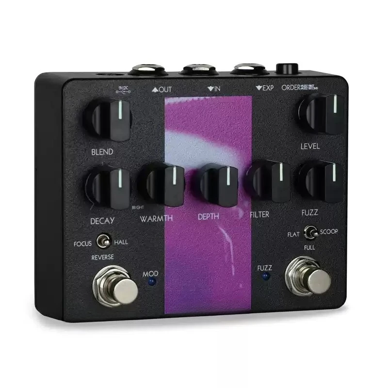 Ambient Fuzz Reverb Guitar Stompbox, Shoegaze Backrock Tone Effect Pedal In Stock