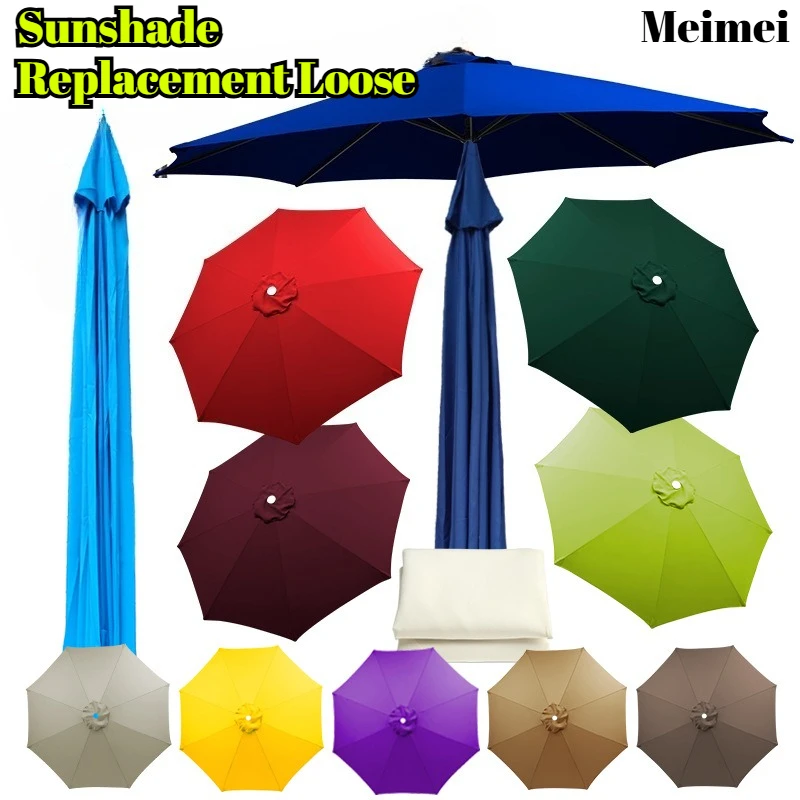 Outdoor Banana Umbrella Replacement Canopy Waterproof Sunshade Cover for Patio Center Pole Umbrella Rainproof Umbrella Fabric