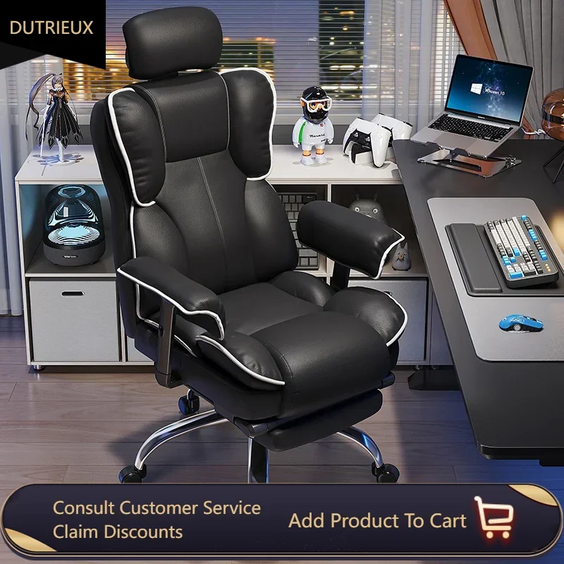 Black Fancy Computer Office Chair Luxairy Comfortable Designer Ergonomic Chair Comfy Rolling Sillas De Oficina Cute Furniture