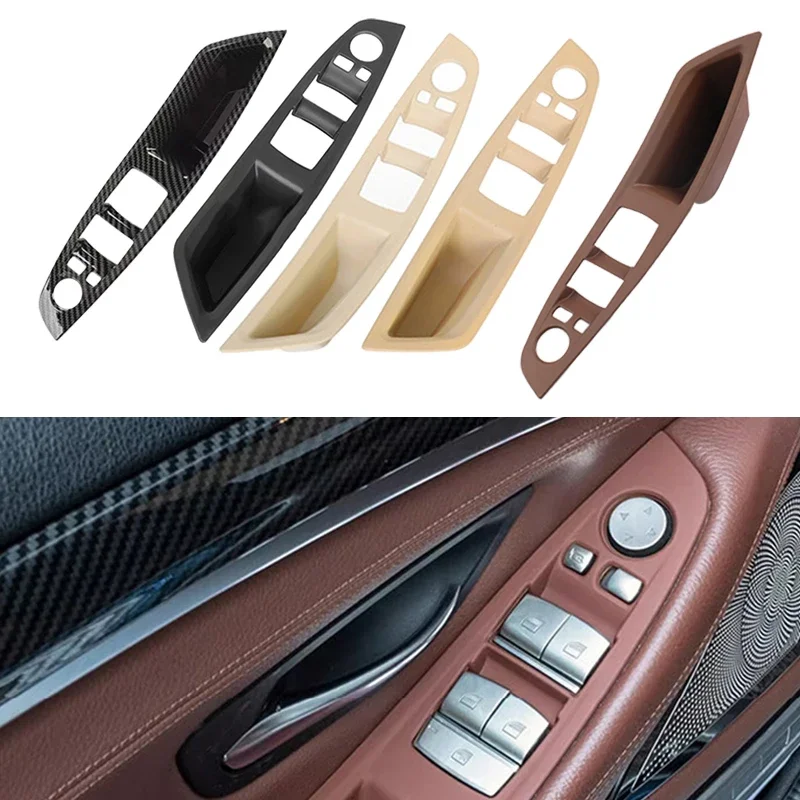 Car Interior Door Handle Panel Trim Cover Armrest Protective Sticker for BMW 2011-2017 5 Series F10 F18 F11 Left Hand Drive Only