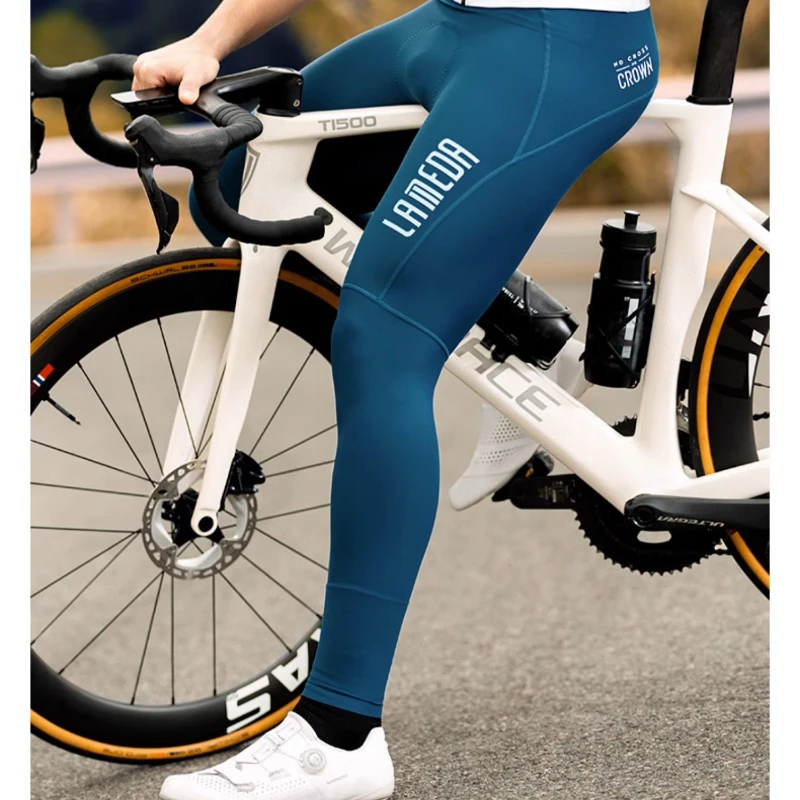 Lameda Men's Cycling Shirt Breathable Bicycle Long Sleeve Suit Men's Bib Long Pants Absorb Sweat Cycling Jersey Men Set