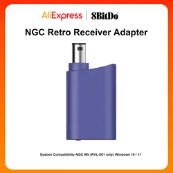 8BitDo NGC Retro Receiver Adapter For Nintendo GameCube Windows 10, 11, Compatible with Xbox One Series Wii U Game Controller 