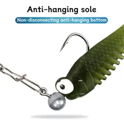 Señuelo de pesca silicona cluster con anzuelo afilado y giro libre