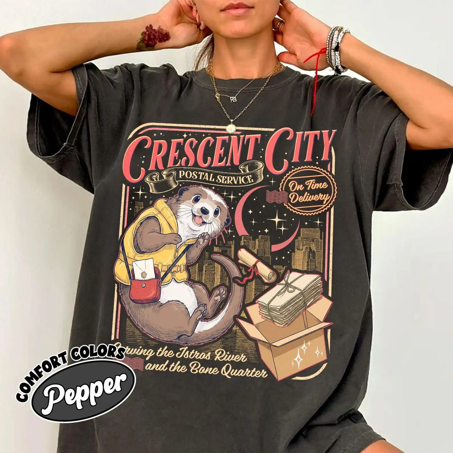 Crescent City Postal Service Shirtcotton, Crescent City Book Merch T Shirt For Fan, SJM Merch Bryce Quinlan