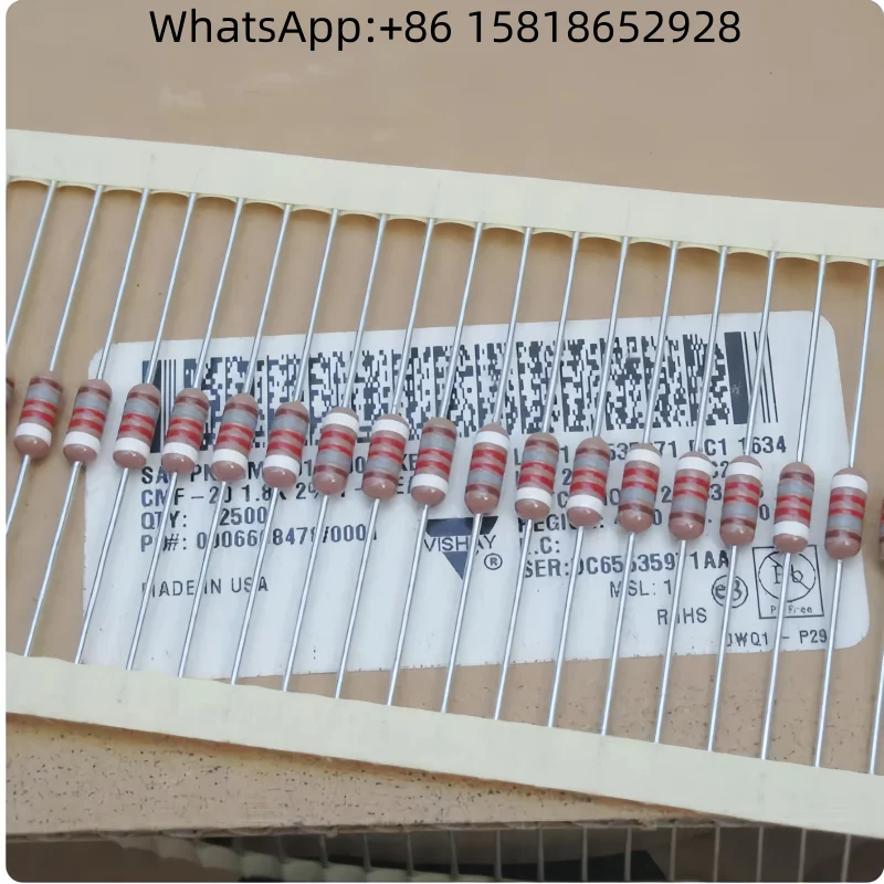 10pcs VISHAY-DALE US Dany 1.8K 1K8 0.5W 1/2W Thick Copper Lead 1% Metal Film Resistor
