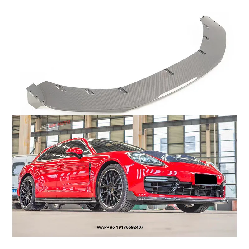 

New for for 971 Dry Carbon Rear Lip Bumper with Exhaust Cut-Outs Bolt-On Retrofit Upgrade