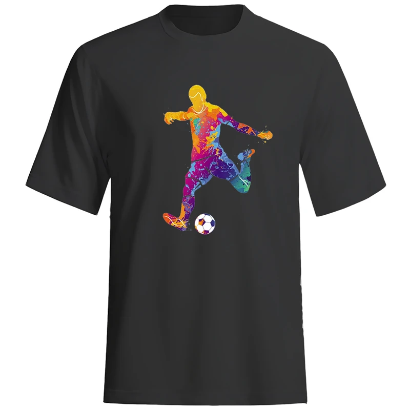 Summer Sports Football Jerseys Running Fashion Thin Breathable Speed Loose Men's Short-sleeved T-shirt Top Multi-color Clothing