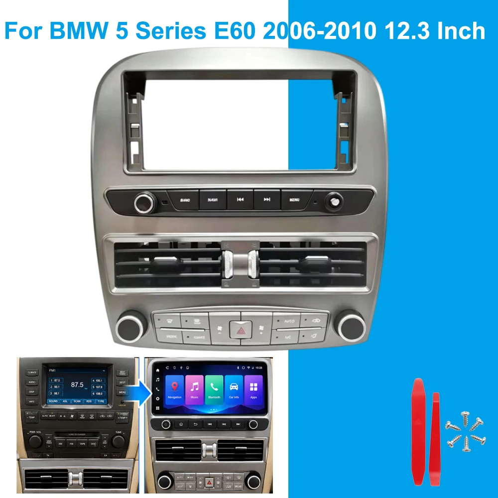 12.3 Inch Car Radio Fascia Frame For Lexus LS430 2004-2005 Dashboard Panel Stereo Installation Trim Bezel Kit