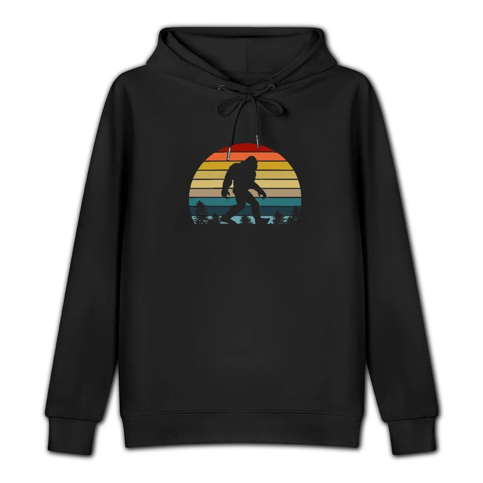 Retro Bigfoot Sasquatch Silhouette Sunset Believe Pullover Hoodie japanese style aesthetic clothing hoody