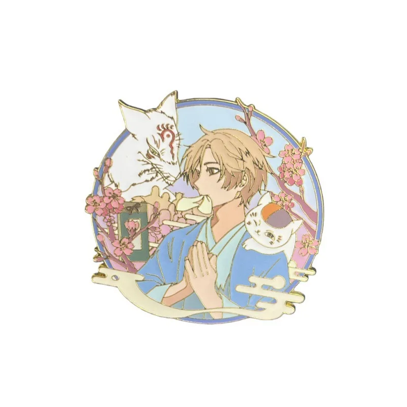 Natsume's Book of Friends Nyanko Sensei Madara Metal Badge Enamel Pin Desk Decor Anime Merch Fan Made
