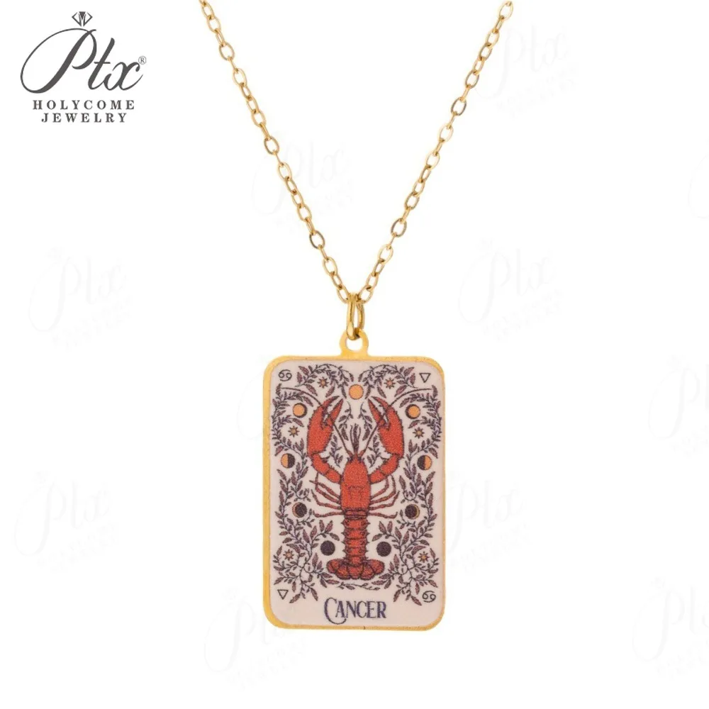 12 Sternzeichen Anhänger Halskette Unisex Design Tarot Schmuck Trendiges Geburtstagsgeschenk für Sie Einzigartige Kollektion im Angebot Großhandelspreis – Detail 18