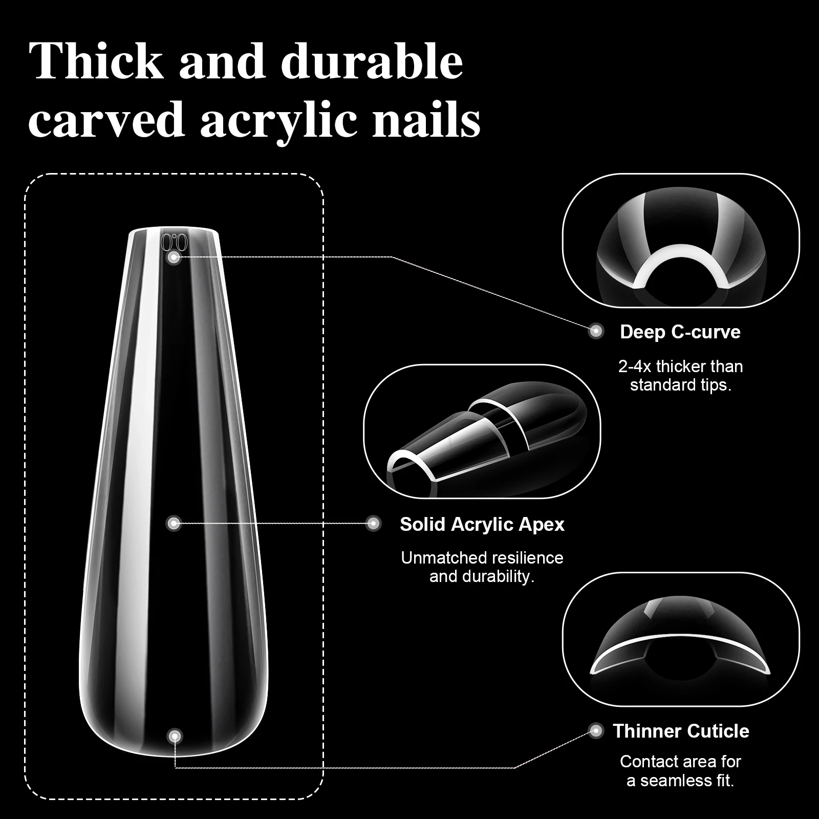 S-2XL puntas de uñas postizas brillantes, Gel suave esculpido, ataúd de almendra, Stiletto, cubierta completa, prensa en uñas, suministro de extensión Artificial DIY