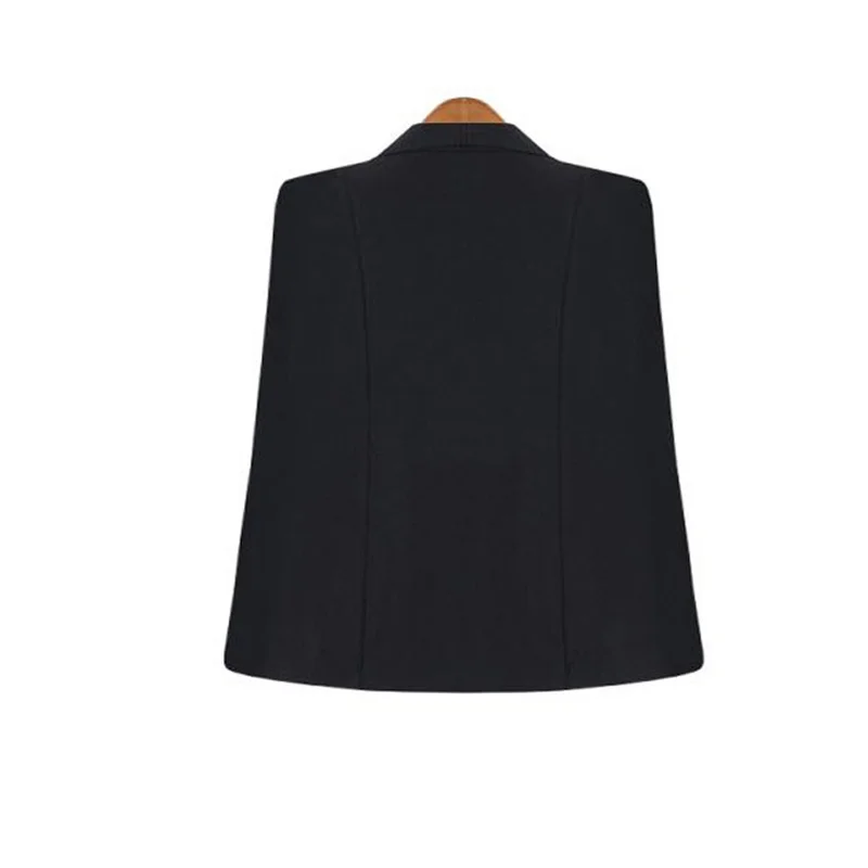 KE LA New Fashion Spring Black White Long Sleeve Cape Coat Women Lapel Split Cloak Jacket Suits Womens OL Office Workwear Gifts