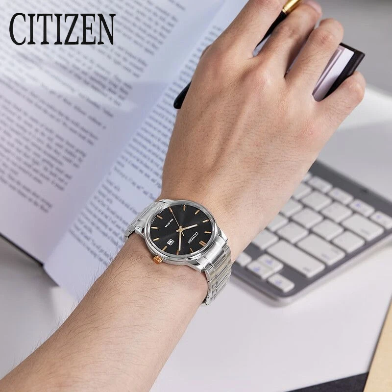 Citizen BM6977-70E Men's Eco-Drive Powered Wristwatch Stainless Steel Bracelet Sapphire Crystal 50 Meter Waterproof Date Display