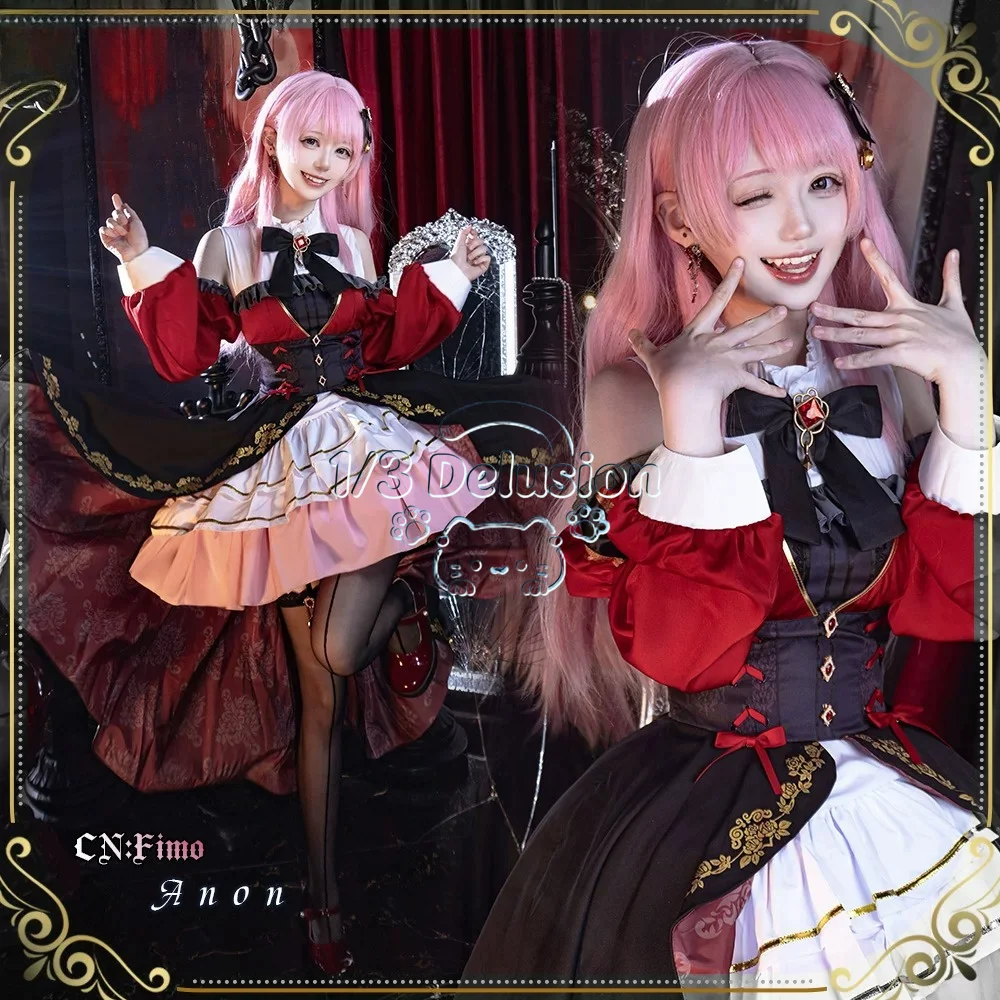 Costume de cosplay complet BanG Dream It's MyGO Ave Mujica Chihaya Anon pour spectacle sur scène Halloween 1/3 Delusion