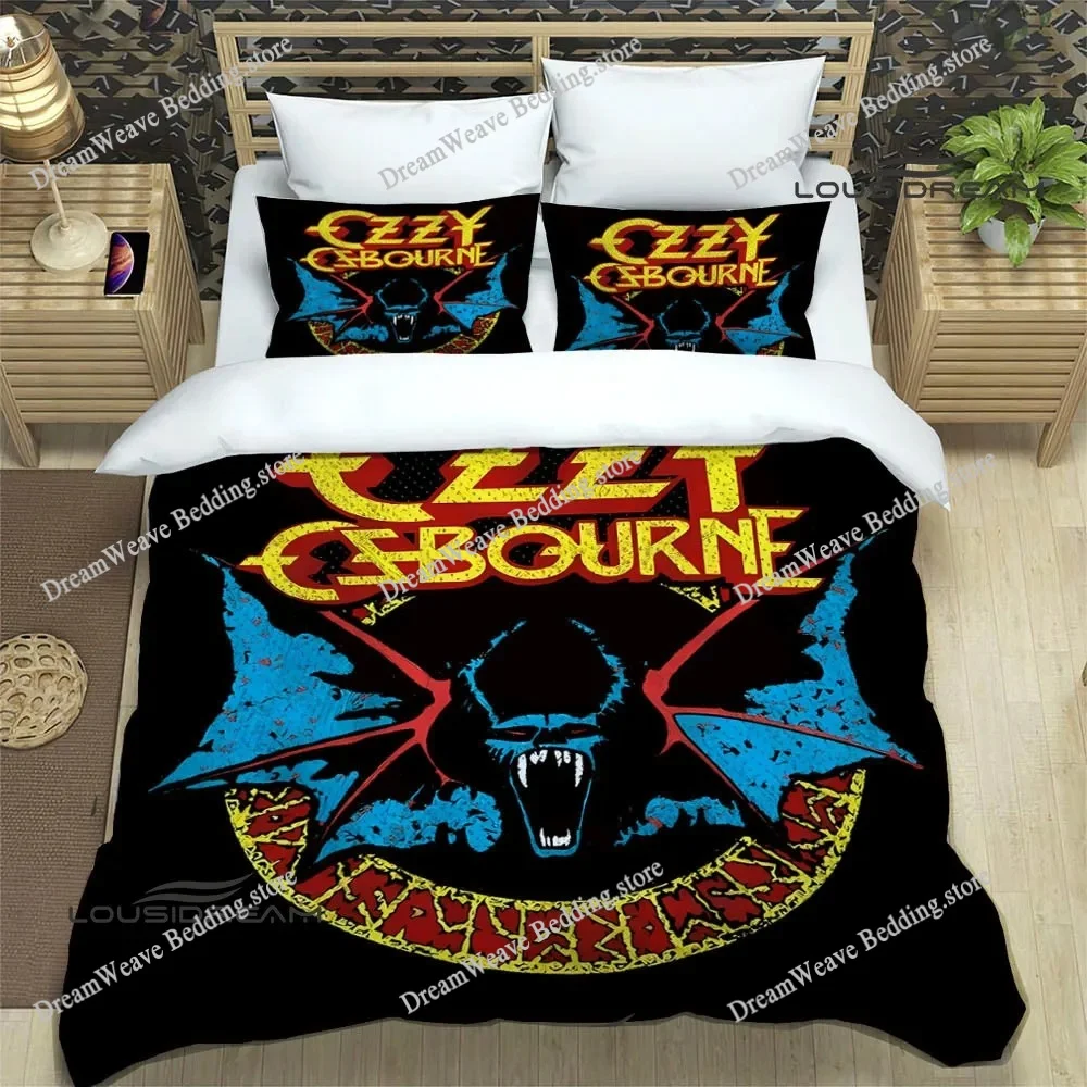 

Ozzy Osbourne Retro Bedding Set Duvet Cover 3d Bedding Fashion Design Decoration King Duvet Cover Set Double Bed Set Bedding