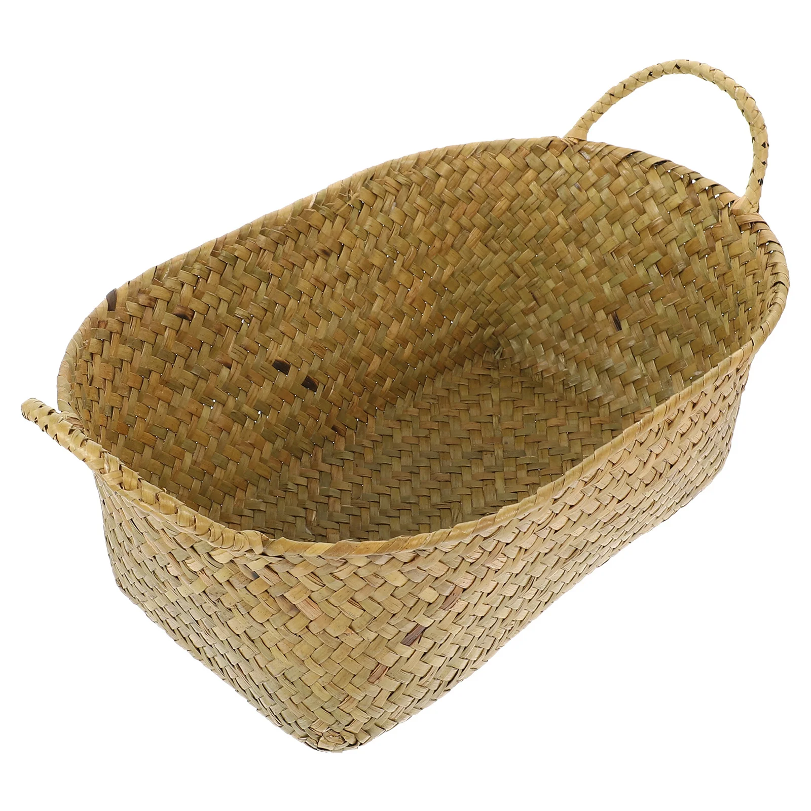 

Grass Woven Storage Basket Desktop Organizer For Home Office Sundries Toilet Roll Aromatherapy Keeper Woven