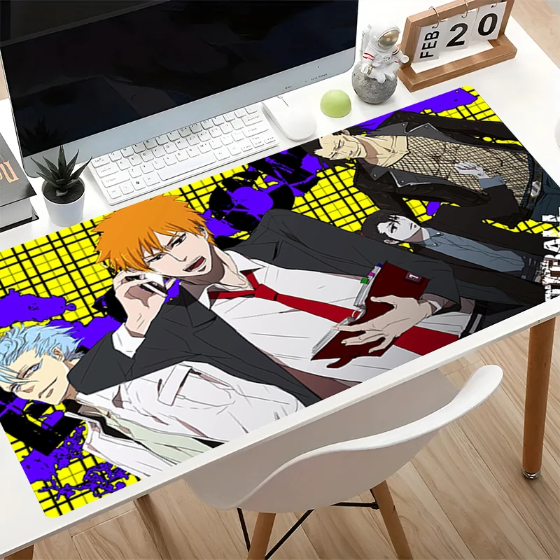 Large Anime Mouse Pads B-bleach Laptop Keyboard Mat Gaming Carpet Natural Rubber PC Computer Mousepads Gamer Extended Desk Mat