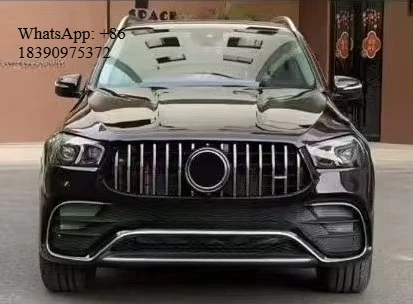 Car Body Kit Suitable for  ML166 2012-2019 Old to New 2023 GLE63 AMG Style,with Lights,hood,fenders