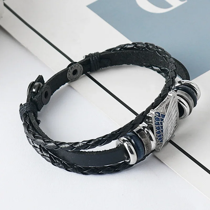 Anime Attack On Titan Investigation Corps Logo Bracelet