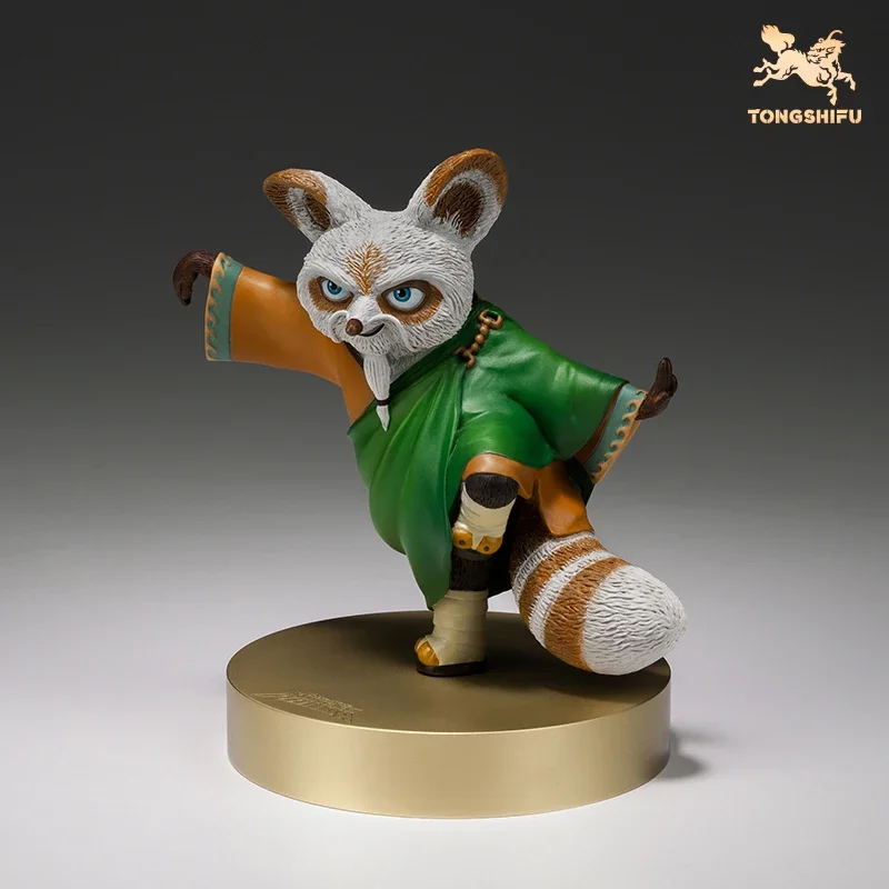 Copper Craft Chinese Cartoon Film Kung Fu Panda Animal Figurines Shifu Statue Sculptures Ornament Desktop Decor Art Collection