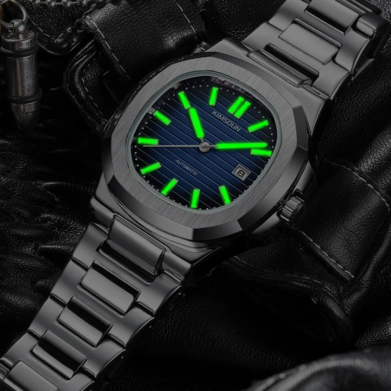 Famous Brand Original Automatic Watches Men Fashion Business Dtainless Dteel Mechanical Timepiece Luminous Waterproof Clock 2024