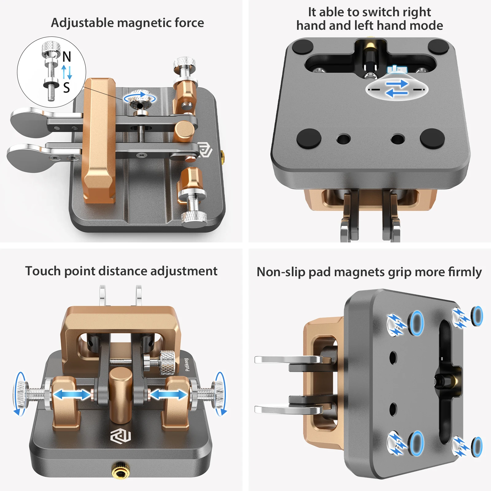 Putikeeg Auto Morse Keyer Double Oars Telegraph Key CW-Taste für Amateurfunkgeräte